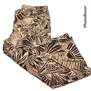 Will Smith brown and white capris size 14